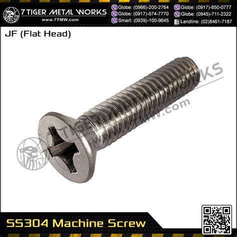 flat head machine screws|SS304 Machine Screw Flat Head (JF Bolt) .
